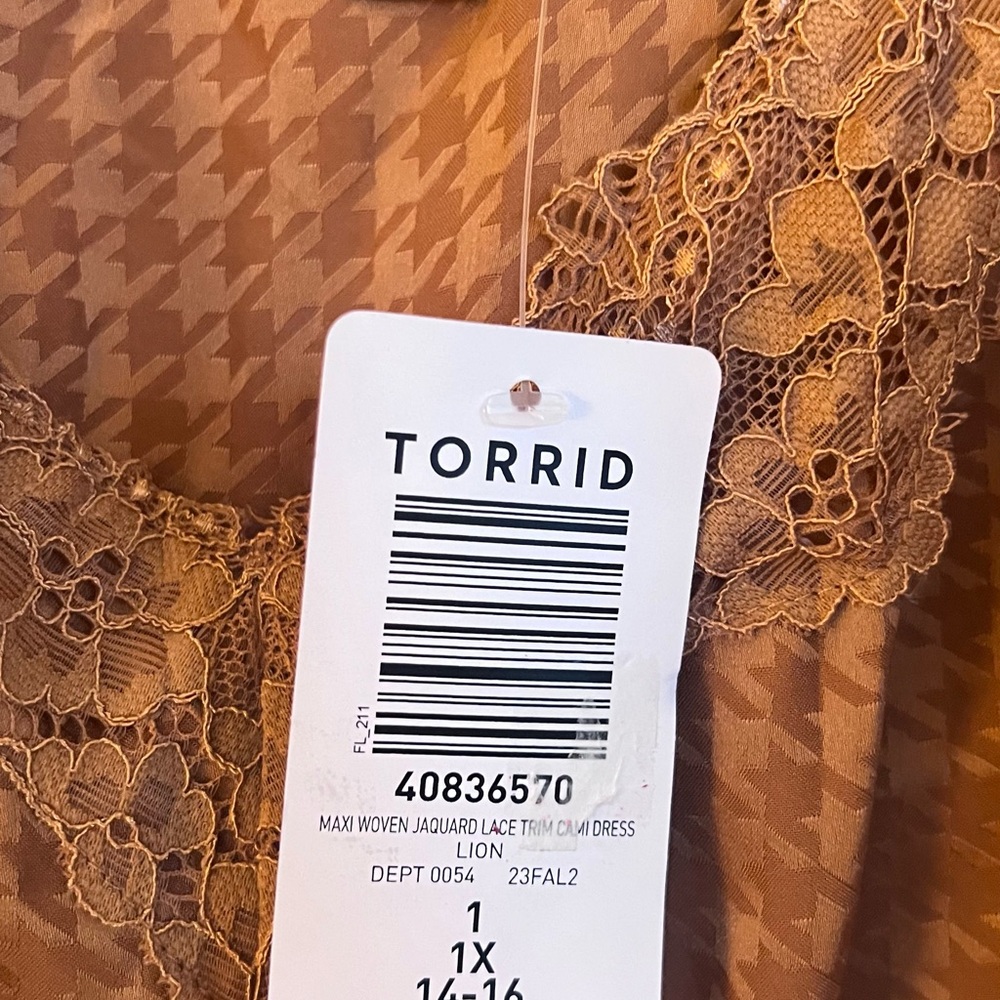 Torrid Tan Lace-Trim Maxi Dress - Picture 5 of 5